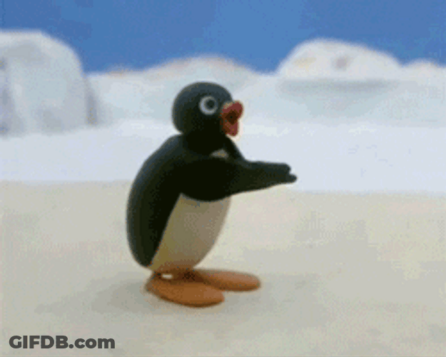 Excited Clap Pingu Penguin GIF