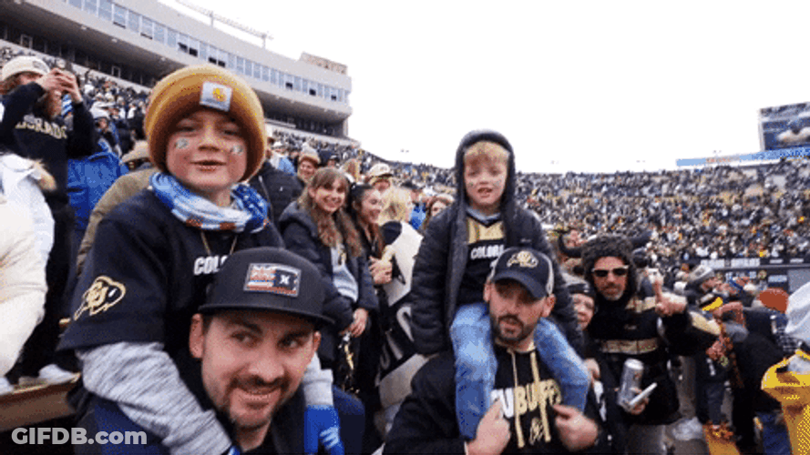 Excited Dads And Kids Buffs Fans Cheering GIF
