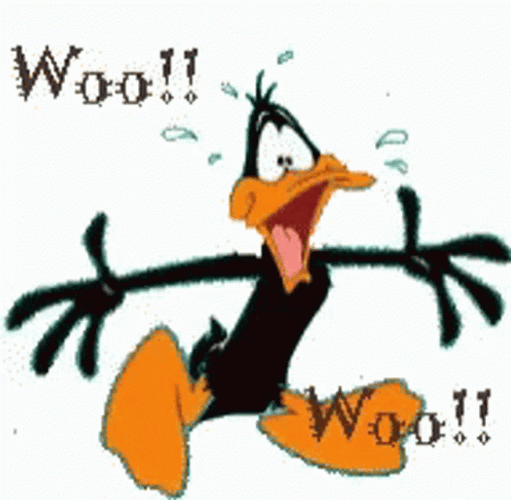 Excited Daffy Duck GIF