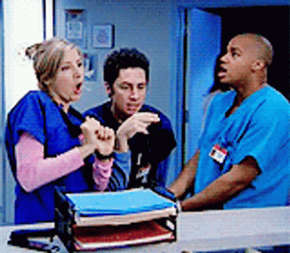 Excited Dance Nurses And Doctors In Their Scrubs GIF