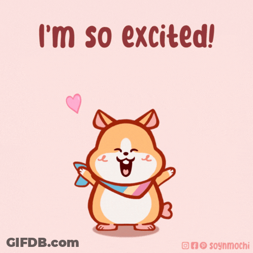 Excited Dog Saying I'm So Excited GIF