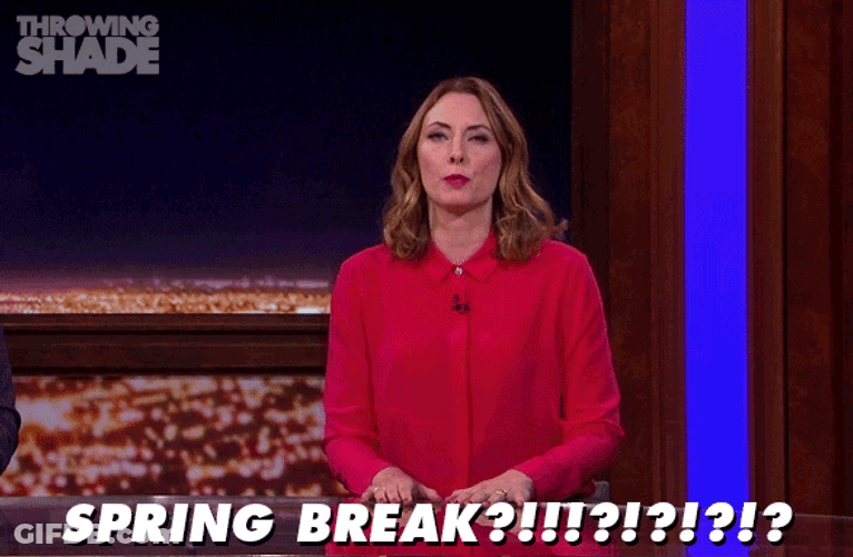 Excited Erin Gibson Screaming Spring Break GIF