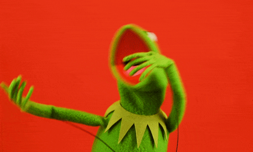 Excited Funny Kermit GIF