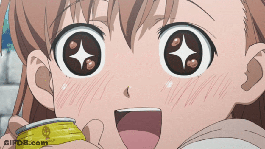 Excited Girl From The Anime Toaru Majutsu No Index GIF