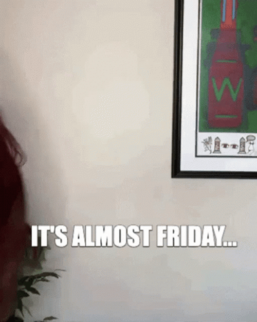Excited Girl It's Almost Friday GIF