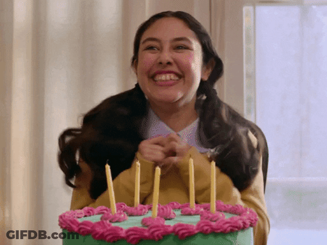 Excited Girl It's My Birthday GIF