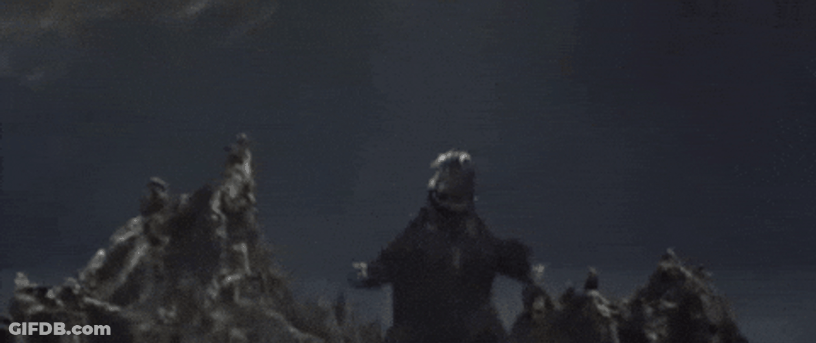 Excited Godzilla Do Jumping Dance GIF