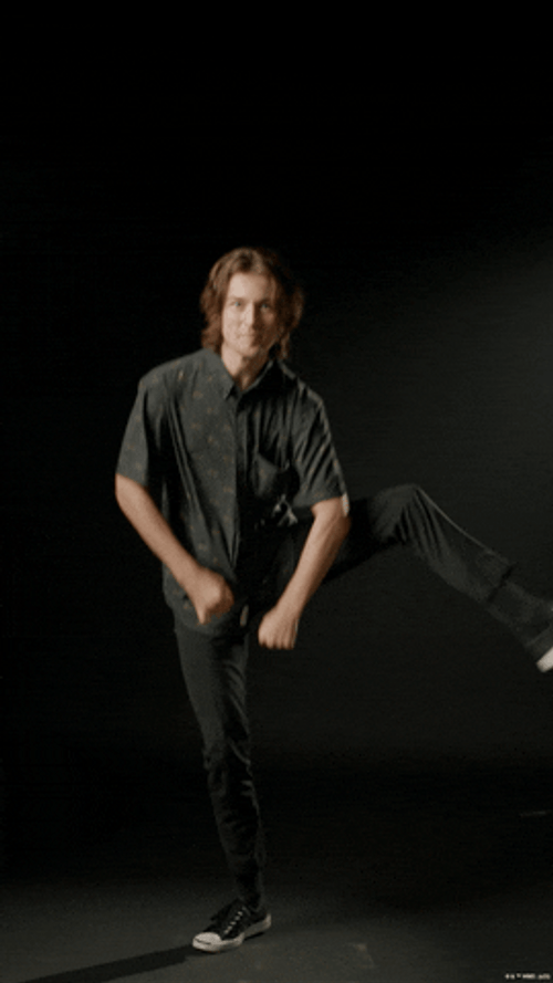 Excited Guy Mimics Pennywise Dancing GIF