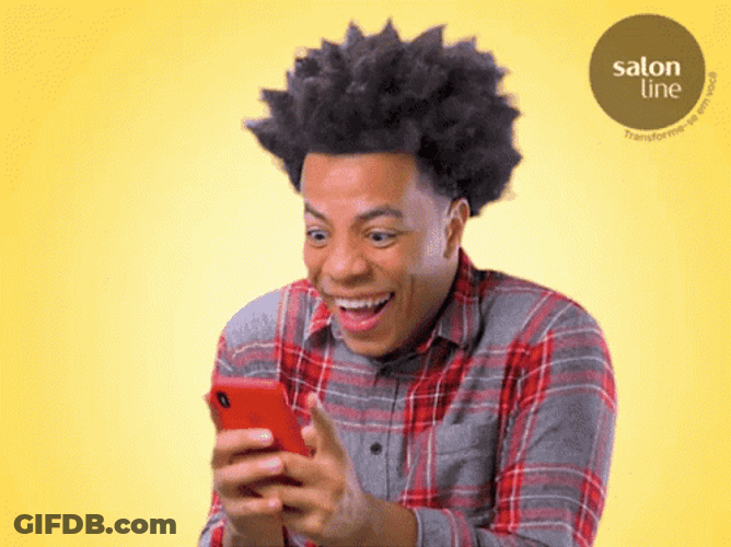 Excited Johnny Klein Texting GIF