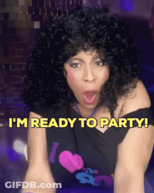 Excited Lady Dancing Ready To Party GIF