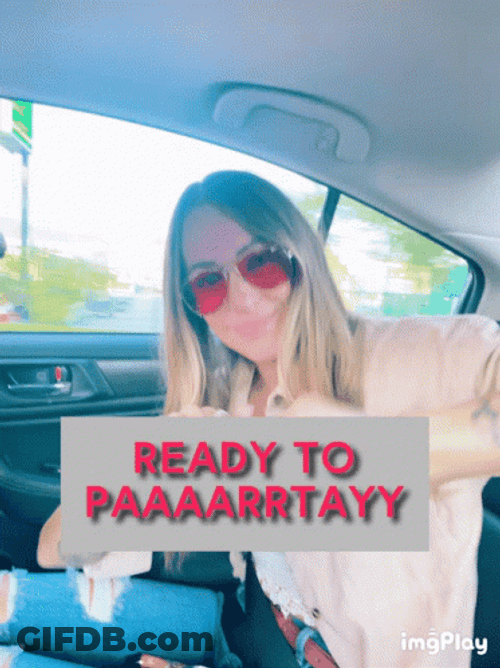 Excited Lady Ready To Party GIF