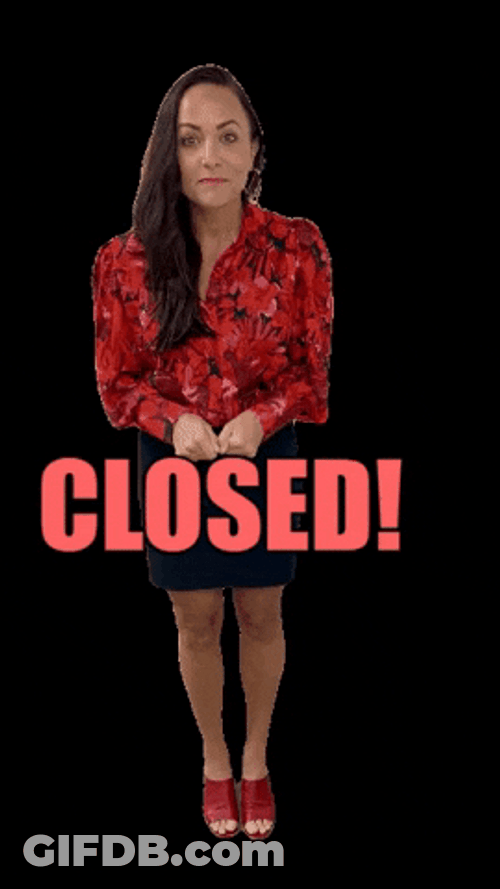 Excited Lady Shouting Closed GIF
