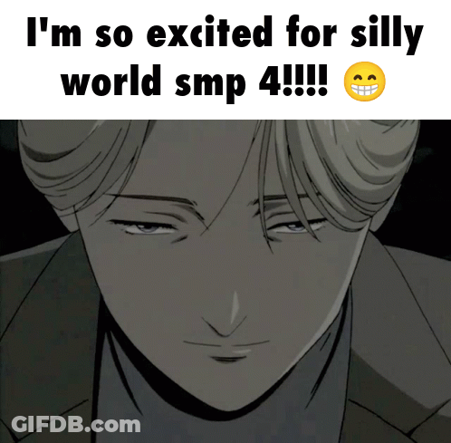 Excited Man Saying Silly World SMP 4 GIF