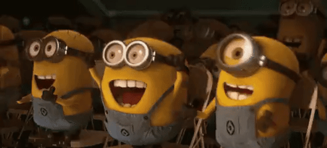 Excited Minions Sending Congrats GIF