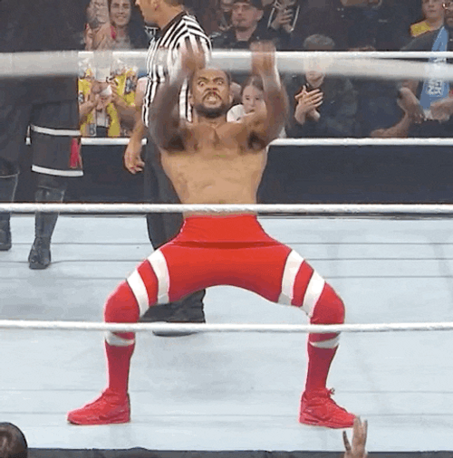 Excited Montez Ford Wrestling Match GIF