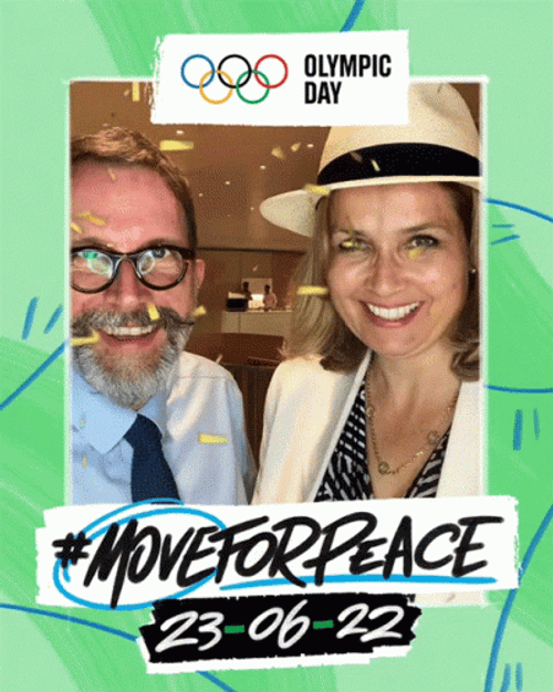 Excited People Olympic Day Border GIF