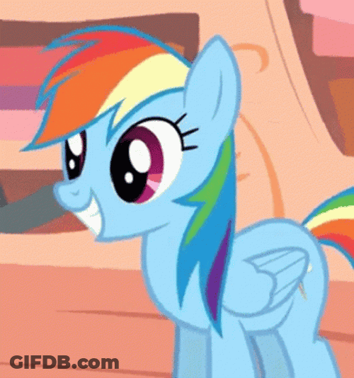 Excited Rainbow Dash GIF