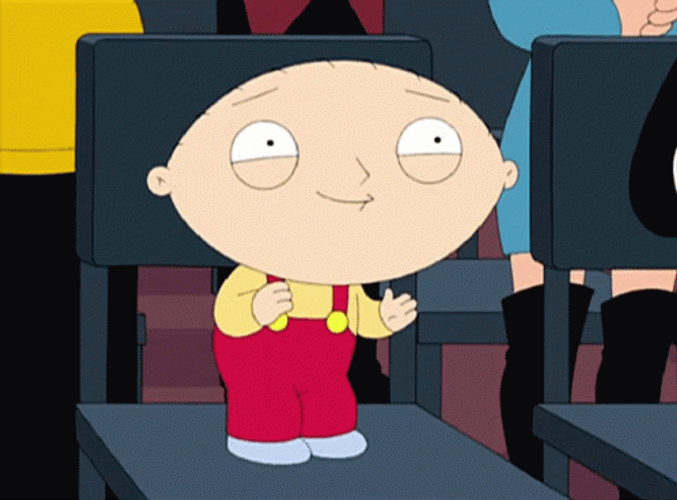 Excited Stewie Griffin Applauding GIF