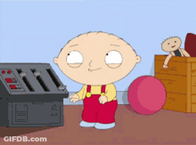 Excited Stewie Wheres My Money Family Joy Jumping GIF