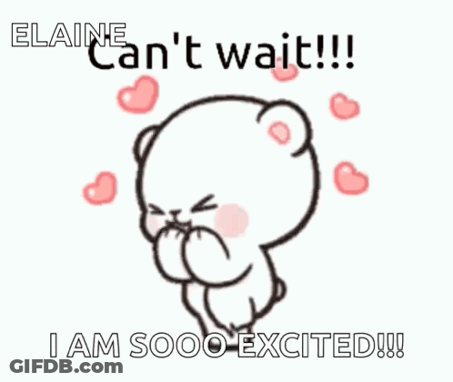 Excited Teddy Bear With Hearts GIF