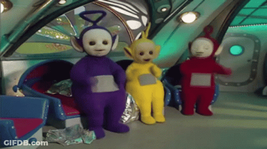 Excited Teletubbies Dance GIF