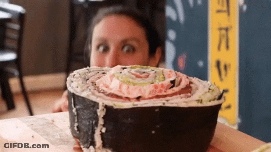 Excited To Eat Sushi GIF
