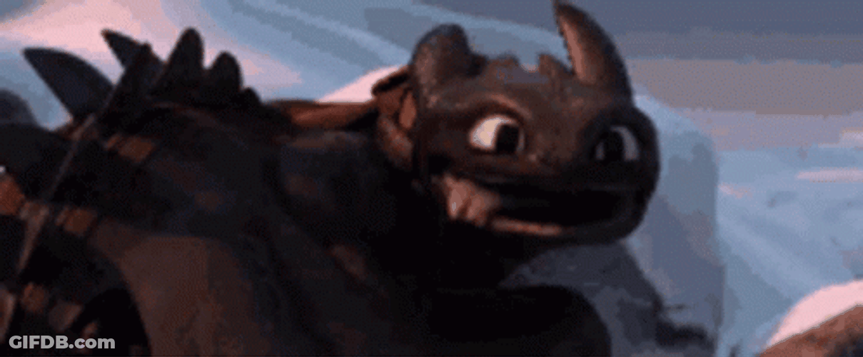 Excited Toothless Showing Dragon Scales GIF