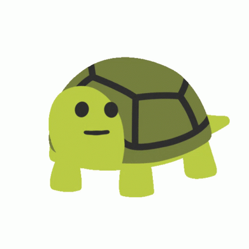 Excited Turtle Cartoon Happily Wagging Tail GIF