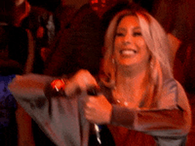 Excited Woman Champagne Popping GIF