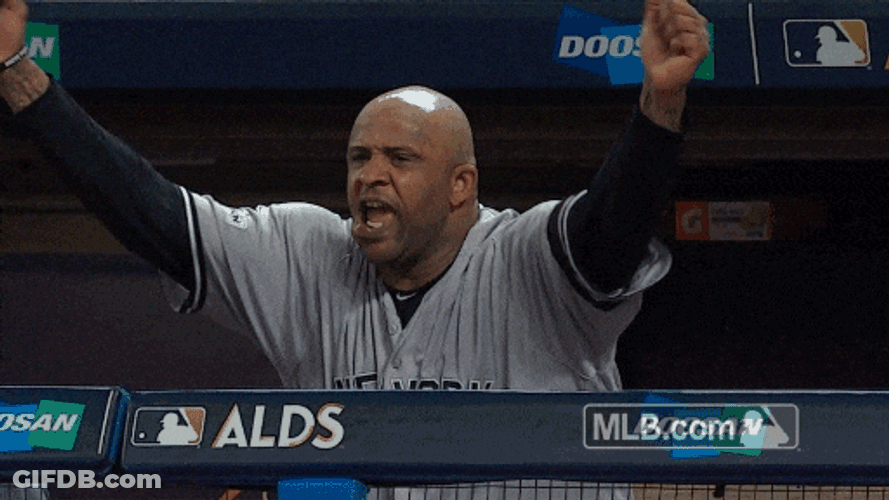 Excited Yes Cc Sabathia GIF