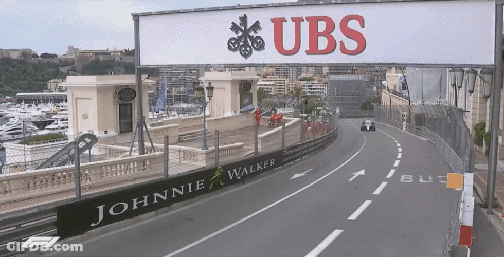 Exciting Monaco F1 Race GIF