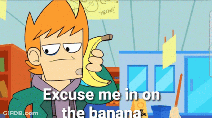 Excuse Me Banana Phone GIF