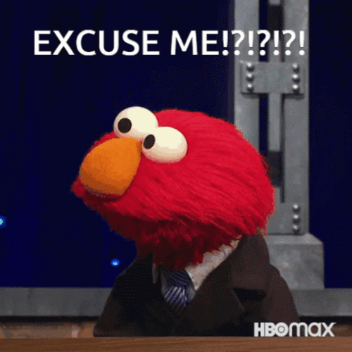 Excuse Me Elmo GIF