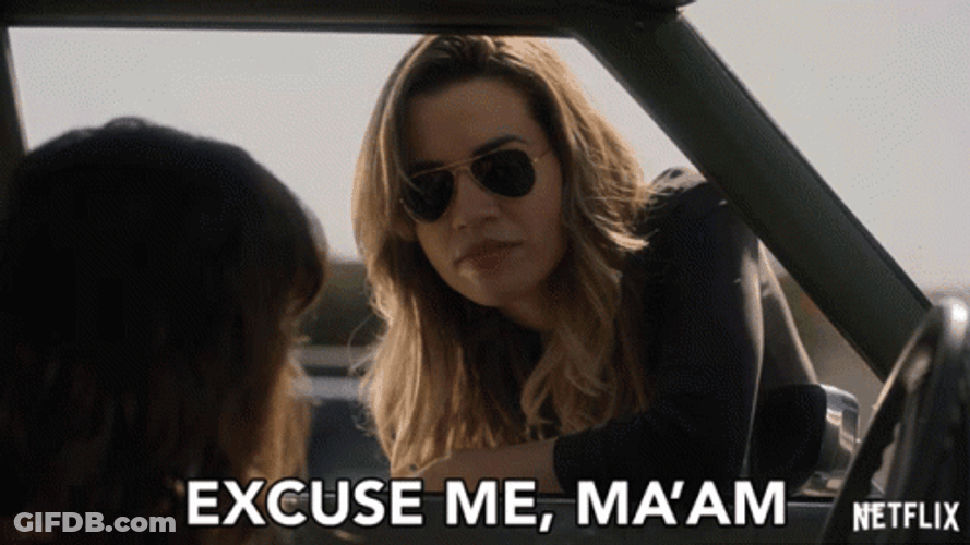 Excuse Me Ma'am Natalie Morales GIF