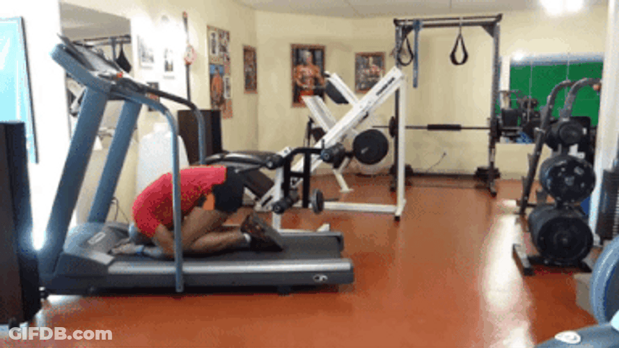 Exercise Fail Treadmill Sleep GIF