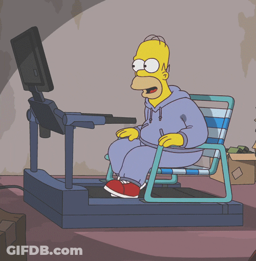 Exercise Lazy Homer Simpson GIF
