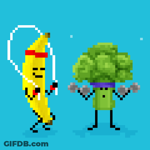 Exercise Vegan Pixel Art GIF