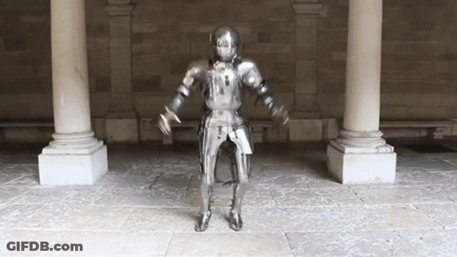 Exercising Knight GIF