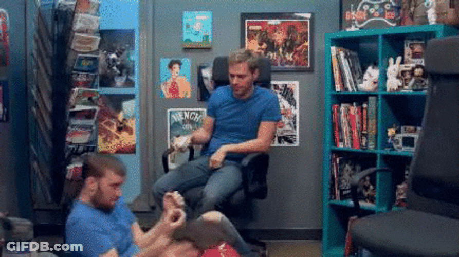 Exercising Man Spray Bottle GIF
