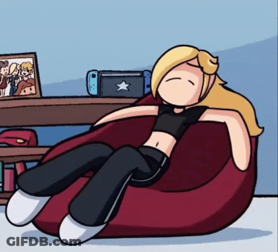 Exhausted Rosalina Chilling In Couch GIF
