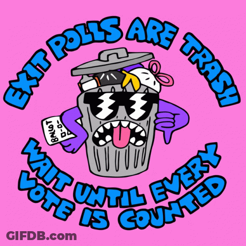 Exit Polls Are Trash Poster GIF