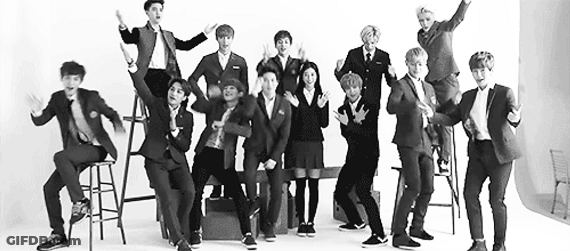 EXO BTS Kpop Love Photoshoot GIF