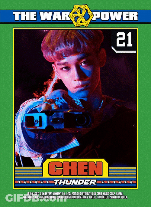 EXO Chen The War Poster Card GIF