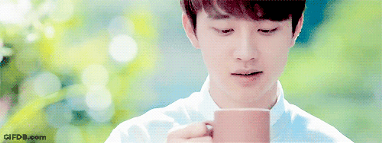 EXO D.O Drinking GIF