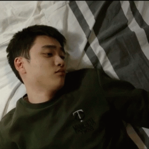 EXO D.O. Kyungsoo Sad Bed GIF