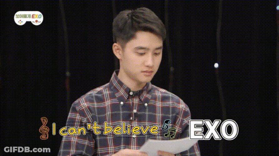 EXO Kyungsoo Air Fist Bump GIF