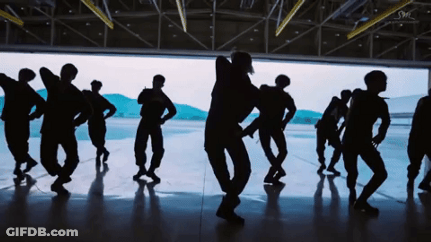 EXO Monster KPop Dance Silhouette GIF