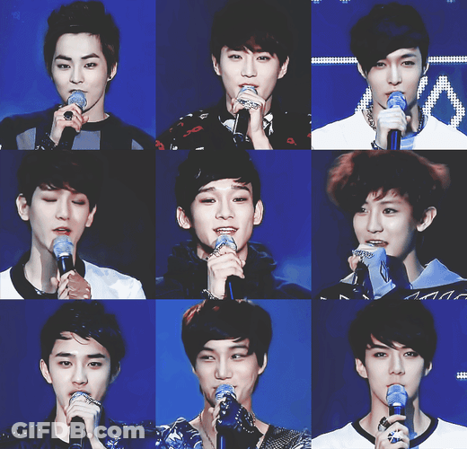 EXO Original Members Collage GIF
