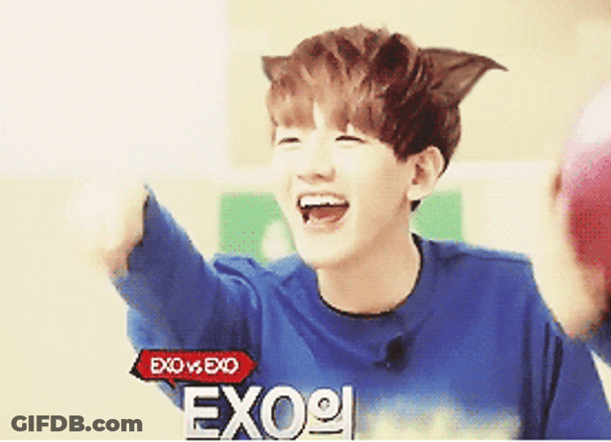 EXO Versus EXO Laughing Wolf Ears GIF