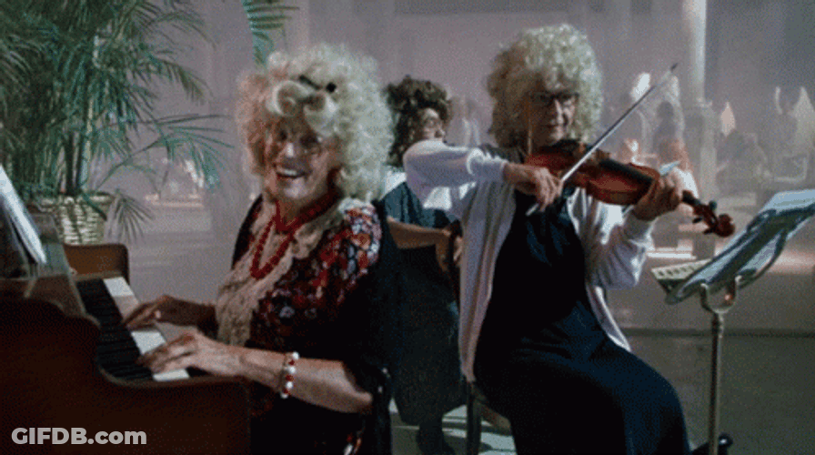 Exorcist 3 Senile Woman Playing Instruments GIF